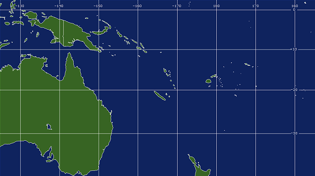 Tropical Southern West Pacific Coverage Map